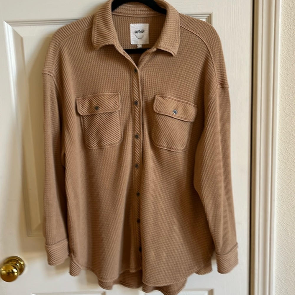 Aerie Lumber Jane Waffle Shirt